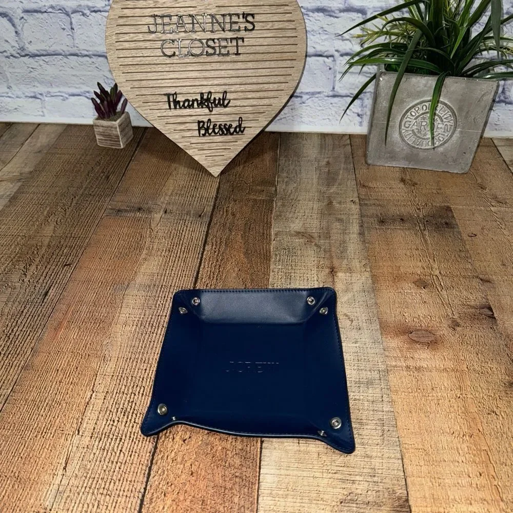 J. Crew‎ navy blue Wallet Leatherette Catchall tray
